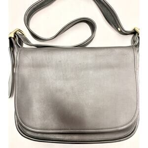 Coach Patricias Legacy Black Crossbody Bag 9951 Cowhide 1997 Vtg Zippered SEE